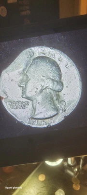 1965p clipped Planchet Error Blakeslee effect Washington Quarter/ROUGH - Image 1 of 3