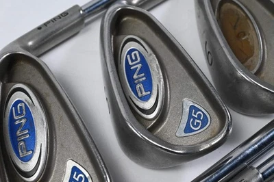 Ping G5 Irons / 4-PW / Black Dot / Stiff Flex Ping AWT Shafts - Image 1 of 4