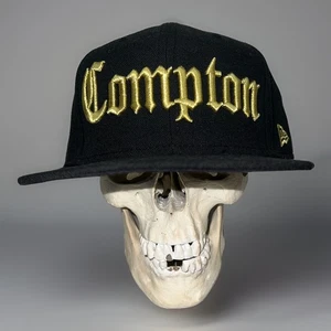 New Era Compton Gold Black Snapback Hat Cap Eazy E Dre NWA Rap - Picture 1 of 5
