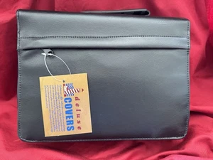 Black Trifold Leatherette Extra-Large Organizer Bible Cover By Lighthouse "SALE" - Picture 1 of 11