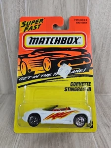 1996 Super Fast Matchbox Corvette Stingray III. #38. New White - Picture 1 of 6