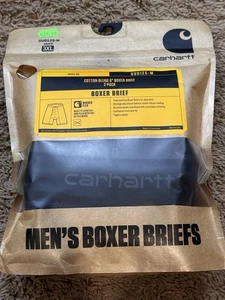CARHARTT Men's Boxer Briefs Size 3XL Cotton Blend 8" Navy Tagless OOU-125M - Picture 1 of 3