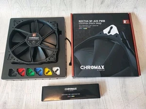 NOCTUA NF-A20 PWM CHROMAX BLACK SWAP 12V 800RPM 200MM PC PREMIUM LÜFTER NEU OVP - Bild 1 von 12