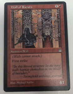 1998 Magic: The Gathering - Stronghold Wall of Razors MTG Card