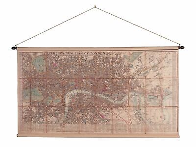 Landkarte London Historische Karte Stadtplan Rollkarte Antik-Stil Nach Cruchley • 50.90€