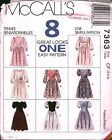 7363 Vintage McCalls SEWING Pattern Girls Long Short Sleeved Dress UNCUT Easy 6