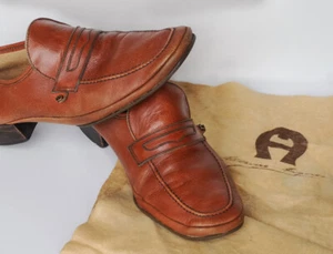 Vintage Slipper von AIGNER Loafer Gr. 41 braun/cognac chicer Freizeitschuh - Bild 1 von 3