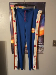 Harlem Globetrotters Platinum Fubu Red White Blue Breakaway Pants Vintage Size L - Picture 1 of 11