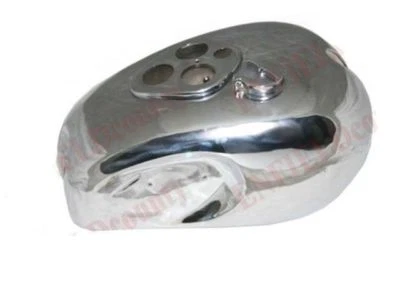 Fits For T90 Triumph 5t Speed Twin Steel Chrome Gas Petrol Fuel Tank + Cap S2u - Imagem 1 de 4