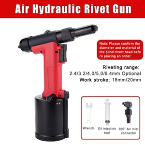 Pneumatic Pop Riveter Power Tool Air Hydraulic Blind Rivet Gun 2.4/3.2/4/5/6.4MM - Picture 1 of 10