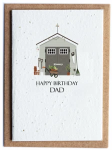 NEW Happy Birthday DAD  Eco Friendly Greeting Card Plantable Flowers & Herbs - Picture 1 of 1