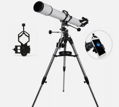 90mm900mm F/10 EQ Equatorial Mount Refractor Astronomical Telescope Deep space - Image 1 of 4