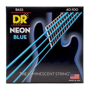DR Strings Alta Definición NEON Azul 4 Cuerdas Bajo Cuerdas Luz 40-100 - Imagen 1 de 5