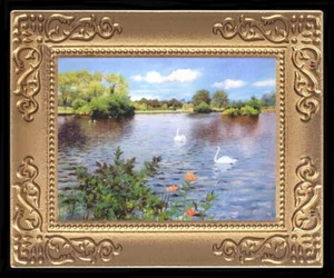 Cuadro artístico miniatura de casa de muñecas del lago de los cisnes 8026 - Imagen 1 de 1