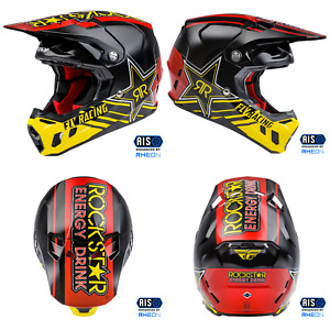 New Fly Racing Formula CC Rockstar Helmet DOT ECE Yellow Black Red All Sizes