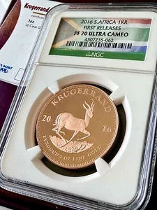 Südafrika – Krügerrand – 2016 – 1oz Gold Proof – First Releases – NGC PF70 UCAM - Bild 1 von 4