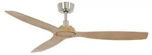 DC Ceiling fan with Remote control Energy saving fan MOTO Nickel Teck 132 cm 52" - Picture 1 of 3
