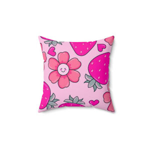 Magenta Strawberry Pillow