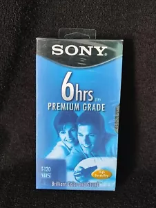 Sony T-120 6 Hrs Blank VHS VCR Tape New Sealed - Picture 1 of 8
