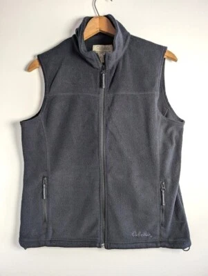 Cabela's Vest Women's Fleece Black Full Zip Hiking Outdoor Gorpcore Lightweight - Image 1 of 4