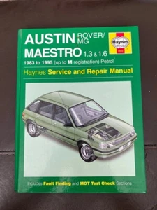Austin Maestro Rover/MG 1.3 & 1.6 Haynes Manual 1983 to 1995 Petrol. - Picture 1 of 5