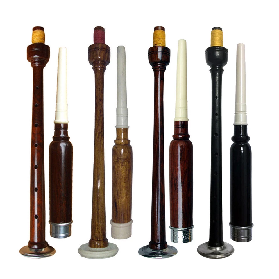 S.UK Brand New Rosewood Practice Chanters 4 Different Style & Colours Free Reeds