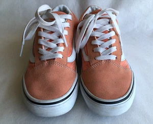 Vans Shoes Classic Old Skool Sk8 Pink/Orange Coral Skateboard Juniors 4.5 - Picture 1 of 6