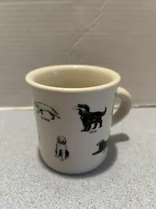 FISHS EDDY Homer Laughlin Porzellan Hund Kommando Kaffeetasse Becher USA - Bild 1 von 7