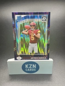 2024 Optic Jayden Daniels Rated Rookie Purple Shock Prizm Holo SP Washington RC - Picture 1 of 2