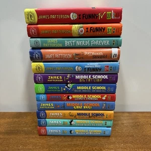 JAMES PATTERSON KIDS HC LOT 12~Middle School~I Funny~best Nerds Pottymouth - Picture 1 of 3