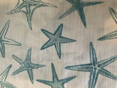 Tela náutica Sea Friends azul costero slub tela decoración del hogar 3,25 yardas Foto 1 de 2