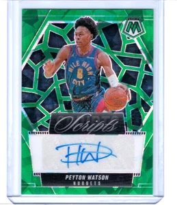 2024-25 Panini Mosaic Peyton Watson Scripts Green Ice Auto (MS-PWD) - Picture 1 of 1
