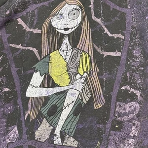 Disney Nightmare Before Christmas AOP Hoodie Women’s XL Purple Black Zip - Picture 1 of 8