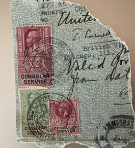 3 Great Britain/United Kingdom Consular Service Stamps, From 1928 - Picture 1 of 2