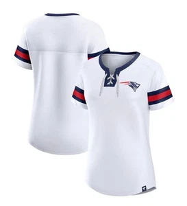 Camiseta blanca con cordones Sunday Best de los New England Patriots Fanatics para mujer 2XL - Imagen 1 de 16