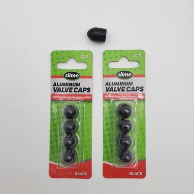 Tapas de vástago de válvula universales de aluminio negro para coche/camión/motocicleta Slime 20132 Foto 1 de 4