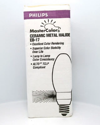 Philips MHC50/U/M/3K 50 watt💡Master Color ED-17💡Metal Halide Light Bulb - NEW! - Image 1 of 4