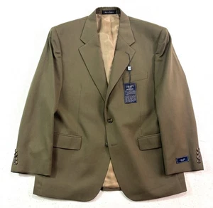 NEW Chaps 42S Taupe Blazer Jacket Sport Suit Coat 100% Wool All Season - Picture 1 of 13