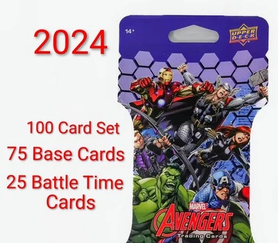 Juego Completo 2024 Upper Deck Marvel Avengers 75 + Juego Tiempo de Batalla de 25 Cartas Foto 1 de 2