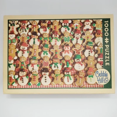 Cobble Hill Puzzle Christmas Bake Sale 1000 Pcs Gingerbread Cookies Random Cut - Image 1 of 4