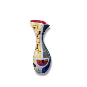 Deruta Italy Handbemalte Keramik Vase - 7" Mid Century Modern Abstrakte Kunst - Bild 1 von 7