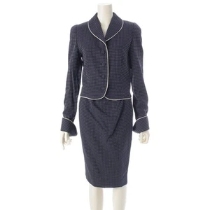 Givenchy 1997 Alexander McQueen Skirt Suit Navy White Size 36 Vintage Rare USED - Picture 1 of 10