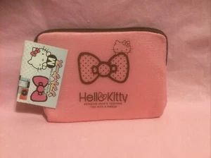 Hello Kitty small Soft Carry Case storage Zipper Pink Bag 11x15x1cm New/tag - Picture 1 of 2