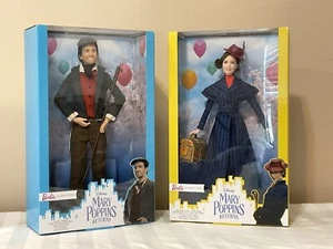 Mary Poppins Returns, Mary Poppins and Jack the Lamplighter Dolls Mattel NEW - Picture 1 of 9
