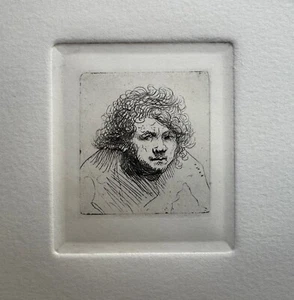 REMBRANDT Amand Durand Art Etching SELF PORTRAIT LEANING FORWARD - Picture 1 of 8