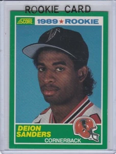 DEION SANDERS ROOKIE CARD 1989 Score VINTAGE $$ FOOTBALL RC Falcons Cowboys HOF! - Picture 1 of 2