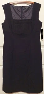 NWT Tahari Arthur S Levine Black Sheath dress Career Cocktail Party Little - Picture 1 of 10