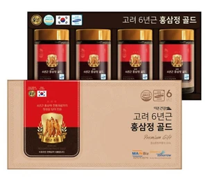 Genuine Koryo 6 Years Red Ginseng Extract Gold 240g × 4 bottles - Picture 1 of 7