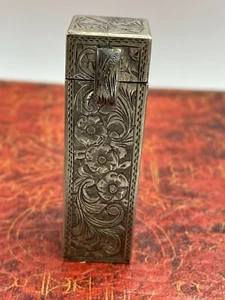 ROMANTIC ANTIQUE STERLING 800 LIPSTICK COMPACT 19TH CENTURY Mint - Picture 1 of 11