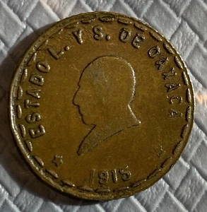 1915 Mexico Revolution Oaxaca 10 Centavos KM-724, RANDOM PICKUP - Picture 1 of 9